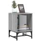 vidaXL Κομοδίνα 2 τεμ. Γκρι Sonoma 35x37x50 εκ. με Γυάλινες Πόρτες