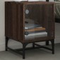 vidaXL Κομοδίνα 2 τεμ. Καφέ Δρυς 35x37x50 εκ. με Γυάλινες Πόρτες