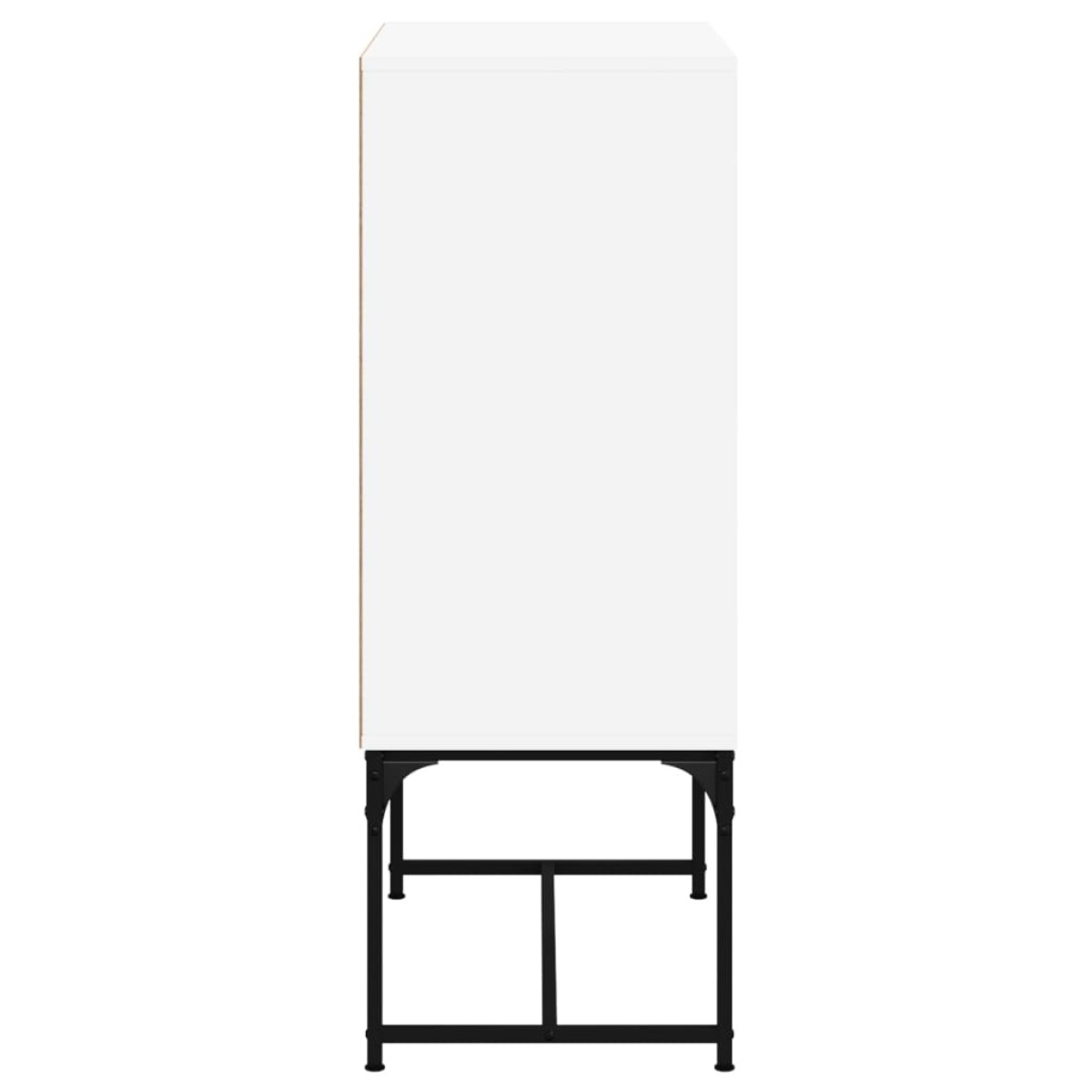 vidaXL Βοηθητικό Ντουλάπι Λευκό 69x37x100 εκ. με Γυάλινες Πόρτες