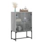 vidaXL Βοηθητικό Ντουλάπι Sonoma Γκρι 69x37x100 εκ. με Γυάλινες Πόρτες