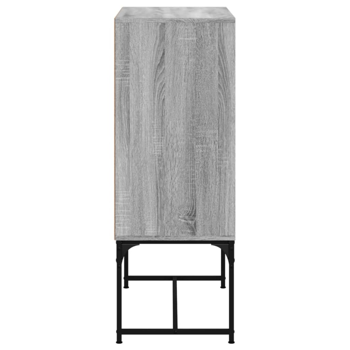 vidaXL Βοηθητικό Ντουλάπι Sonoma Γκρι 69x37x100 εκ. με Γυάλινες Πόρτες