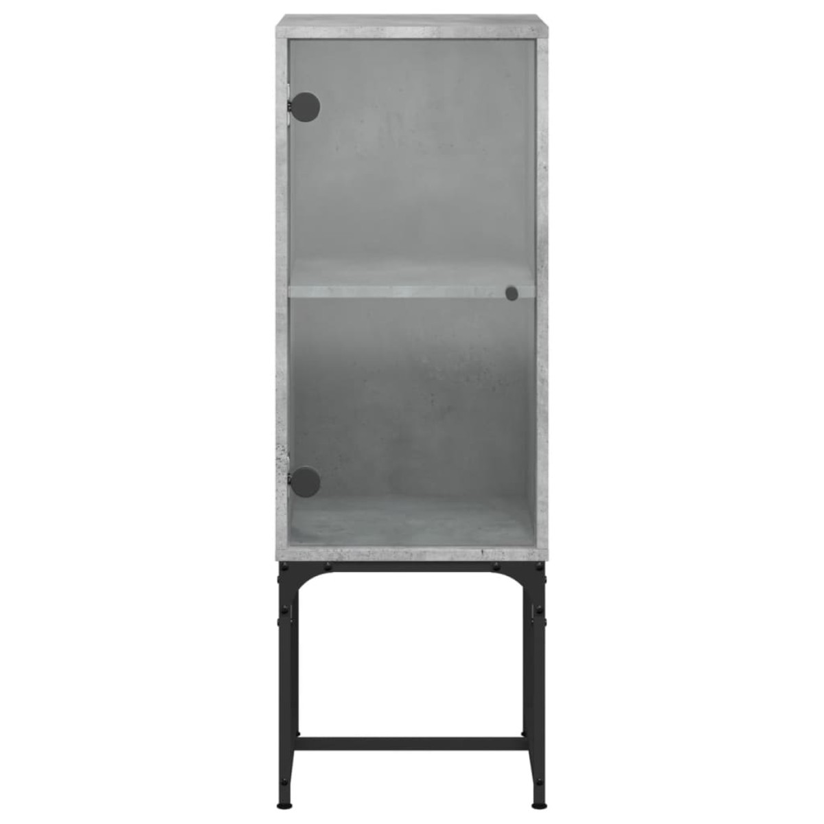 vidaXL Βοηθητικό Ντουλάπι Γκρι Σκυροδ. 35x37x100 εκ. Γυάλινες Πόρτες