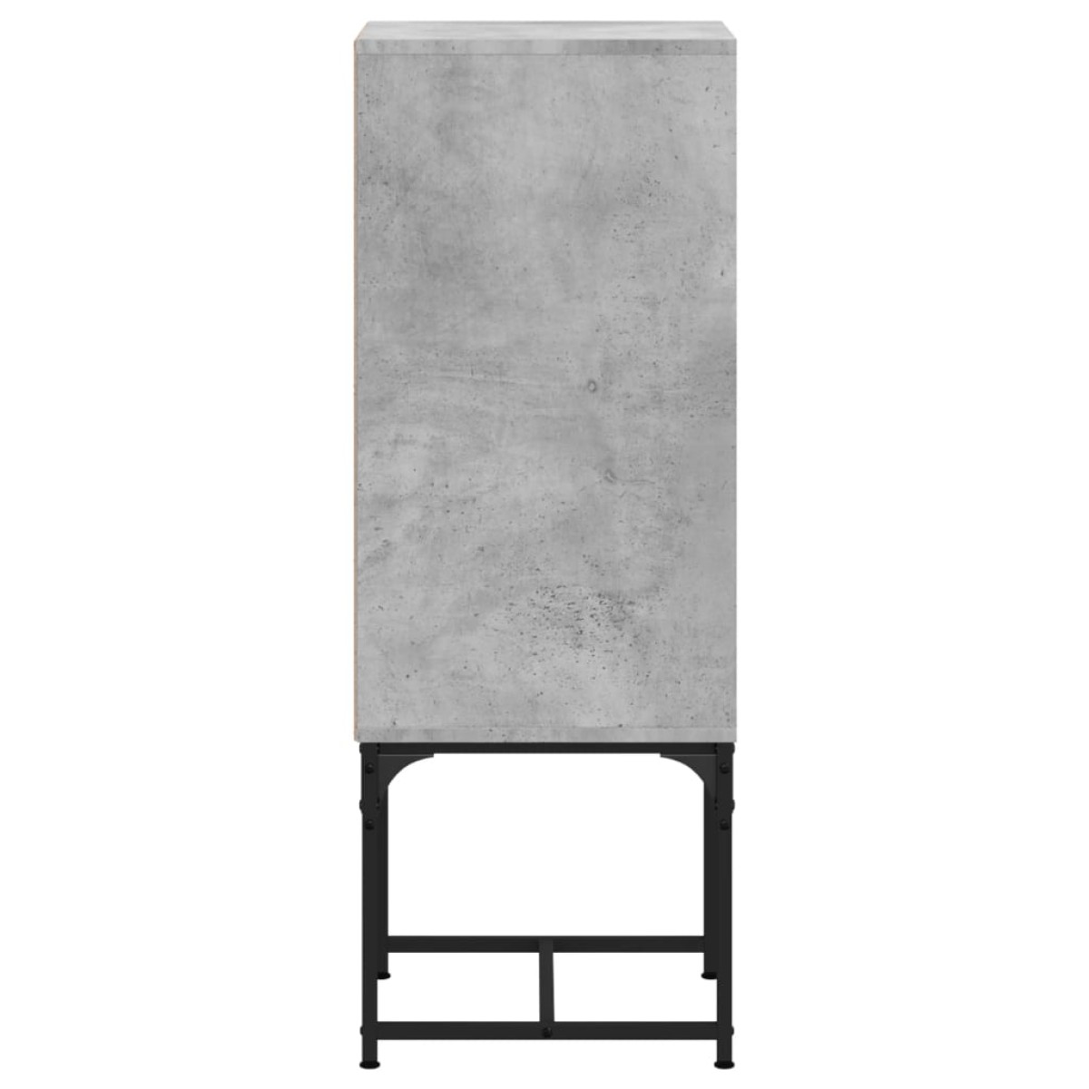 vidaXL Βοηθητικό Ντουλάπι Γκρι Σκυροδ. 35x37x100 εκ. Γυάλινες Πόρτες