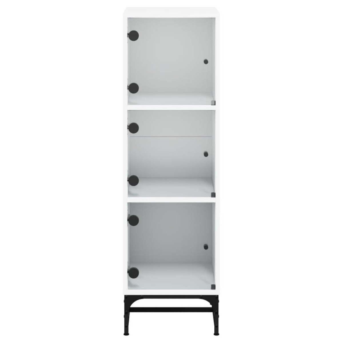 vidaXL Ντουλάπι Λευκό 35 x 37 x 120 εκ. με Γυάλινες Πόρτες