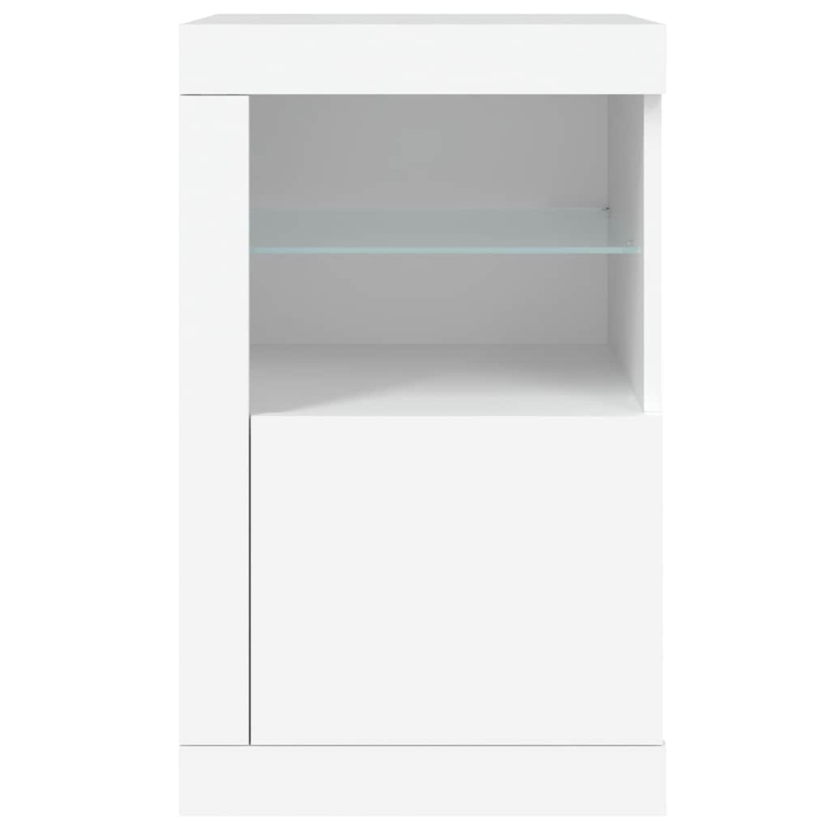 vidaXL Nτουλάπι Βοηθητικό με Φώτα LED Λευκό από Επεξεργασμένο ξύλο
