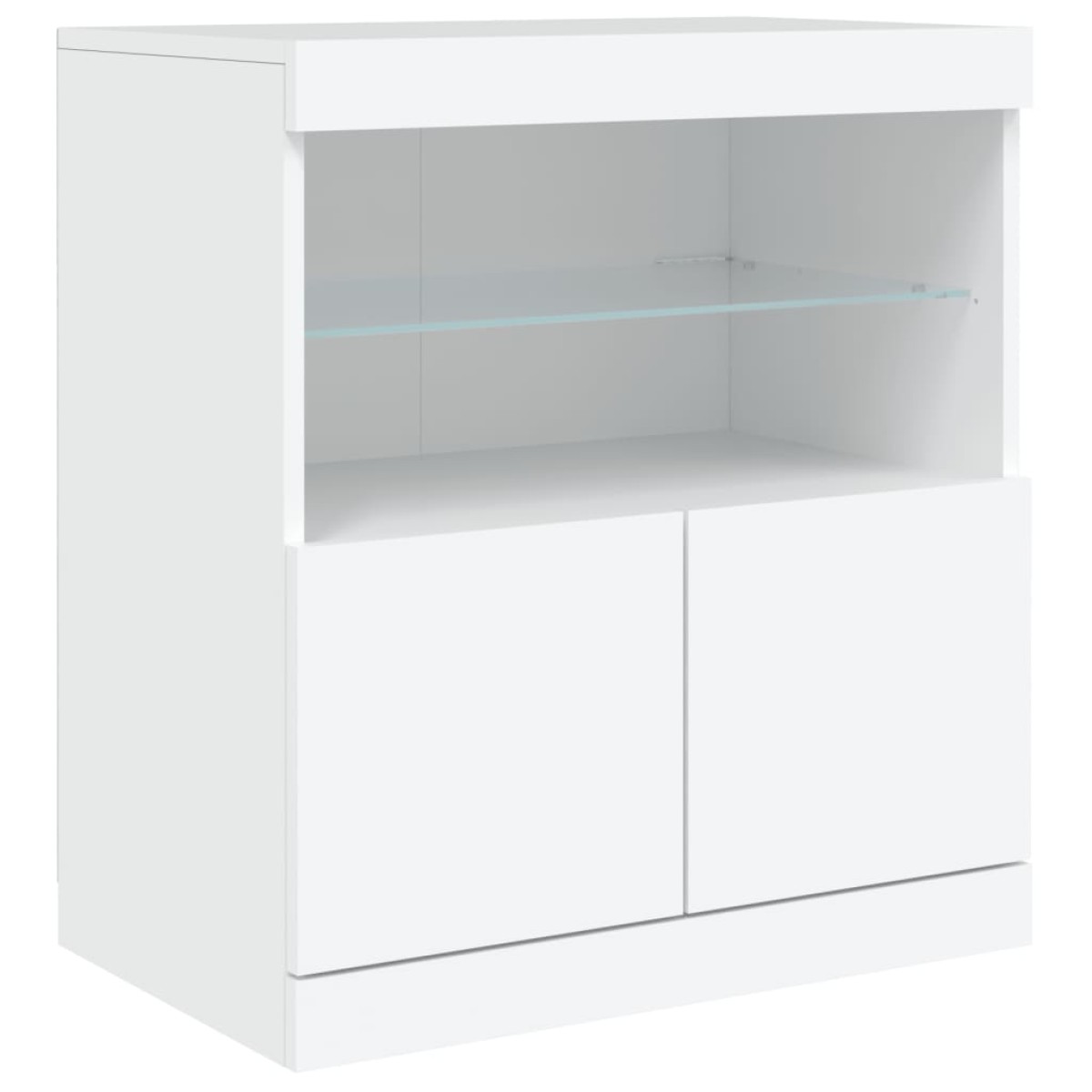 vidaXL Μπουφές με Φώτα LED Λευκός 60 x 37 x 67 εκ.