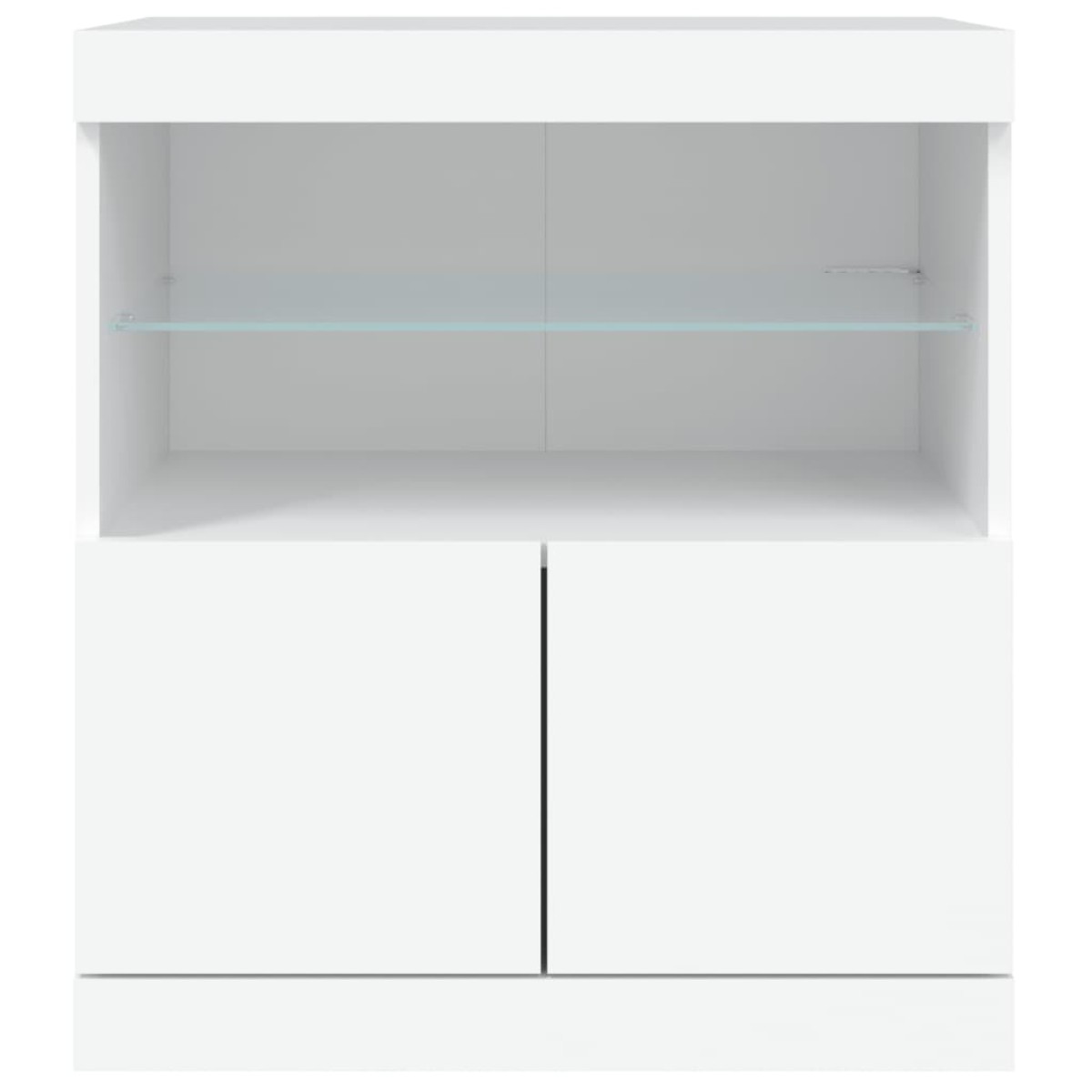 vidaXL Μπουφές με Φώτα LED Λευκός 60 x 37 x 67 εκ.