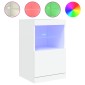 vidaXL Μπουφές με Φώτα LED Λευκός 41 x 37 x 67 εκ.