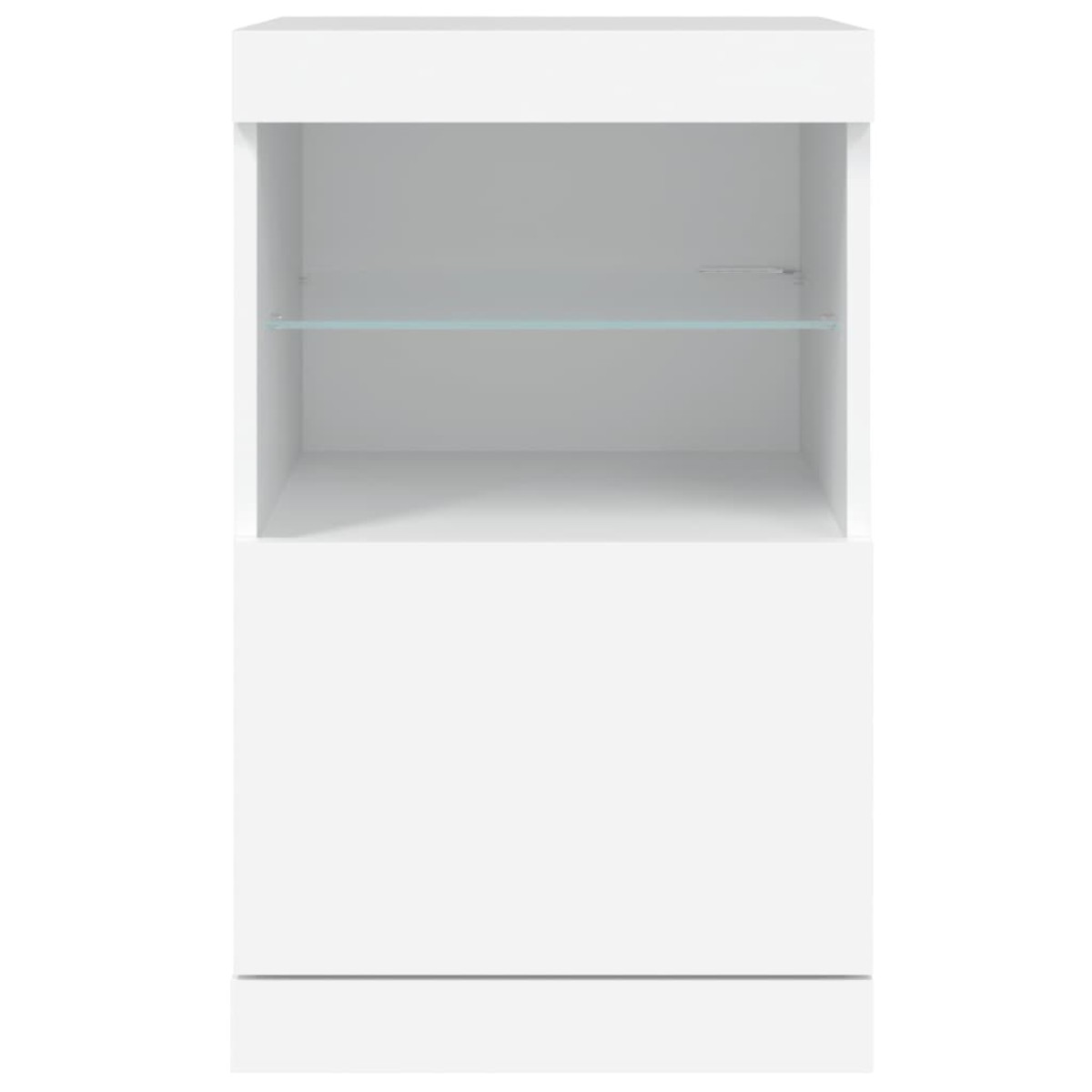 vidaXL Μπουφές με Φώτα LED Λευκός 41 x 37 x 67 εκ.