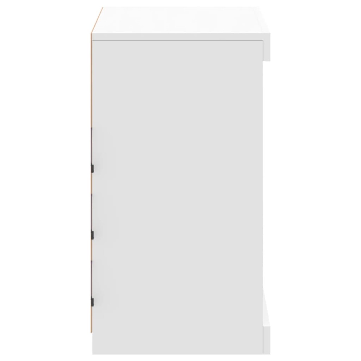 vidaXL Μπουφές με Φώτα LED Λευκός 60,5 x 37 x 67 εκ.