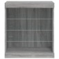 vidaXL Μπουφές με LED Γκρι Sonoma 60,5 x 37 x 67 εκ.