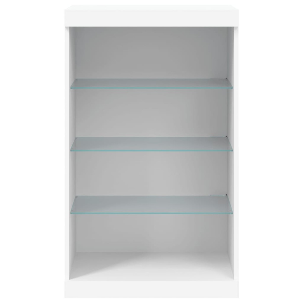 vidaXL Μπουφές με Φώτα LED Λευκός 60,5 x 37 x 100 εκ.