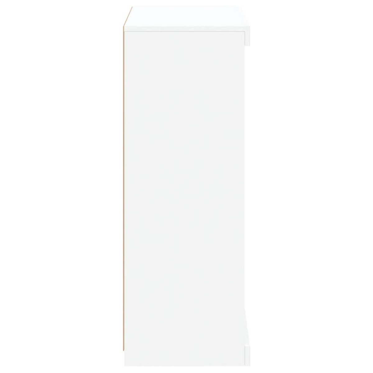 vidaXL Μπουφές με Φώτα LED Λευκός 60,5 x 37 x 100 εκ.