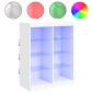 vidaXL Μπουφές με Φώτα LED Λευκός 81 x 37 x 100 εκ.
