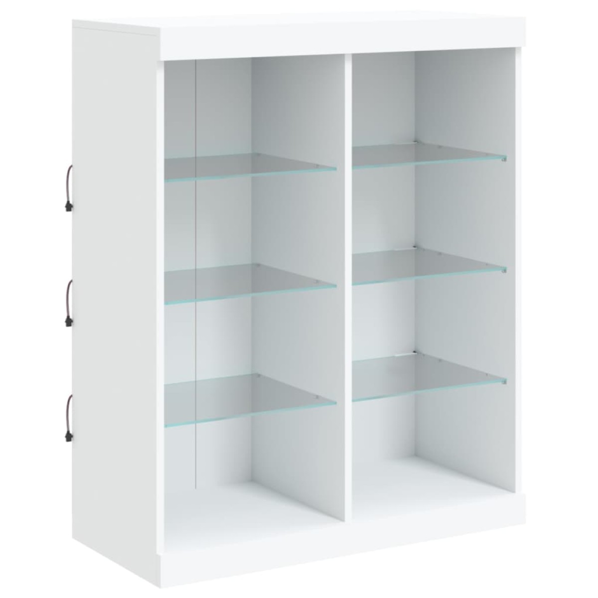 vidaXL Μπουφές με Φώτα LED Λευκός 81 x 37 x 100 εκ.