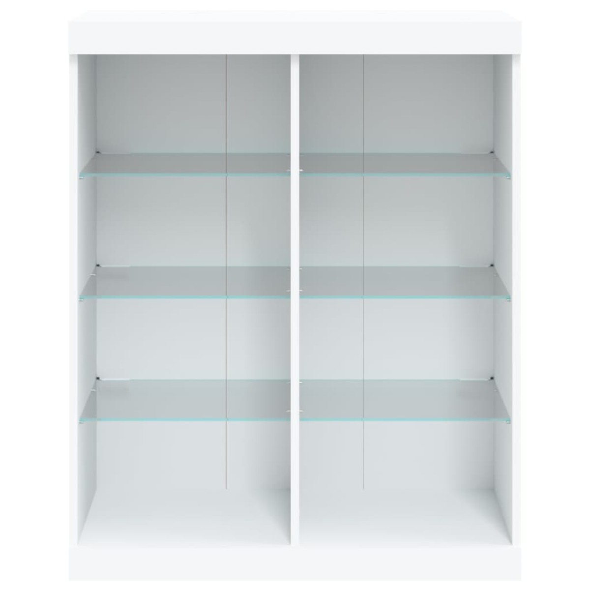 vidaXL Μπουφές με Φώτα LED Λευκός 81 x 37 x 100 εκ.