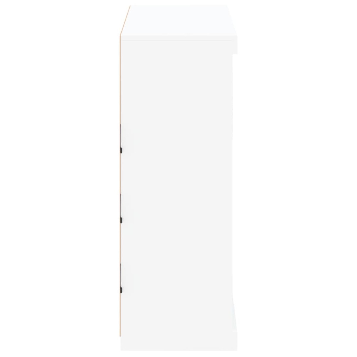 vidaXL Μπουφές με Φώτα LED Λευκός 81 x 37 x 100 εκ.