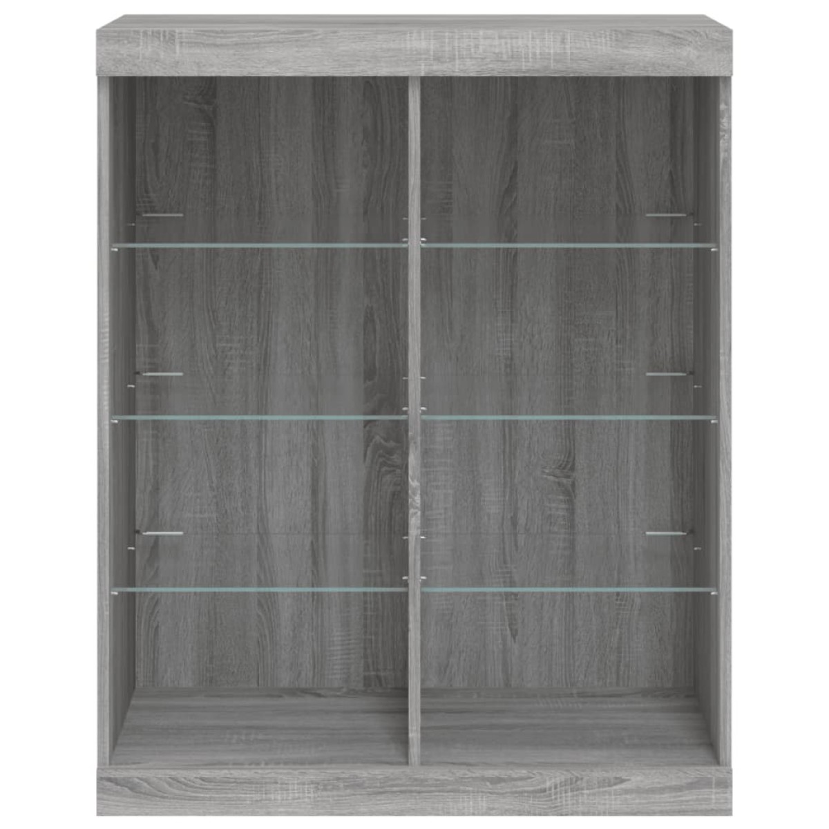 vidaXL Μπουφές με LED Γκρι Sonoma 81 x 37 x 100 εκ.