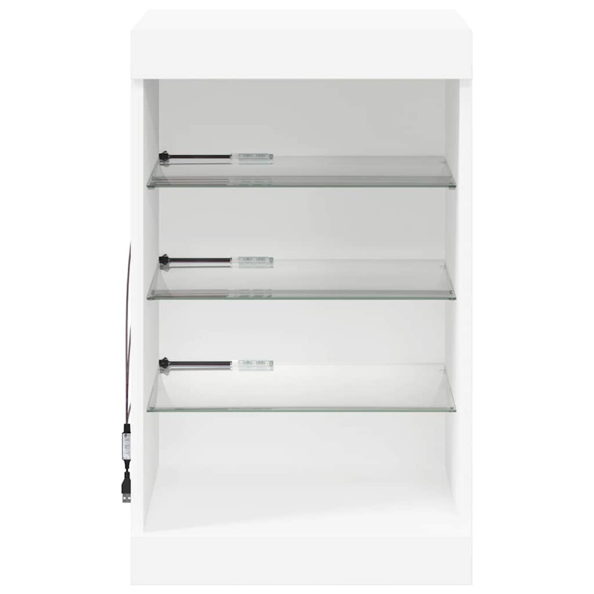 vidaXL Μπουφές με Φώτα LED Λευκός 41 x 37 x 67 εκ.