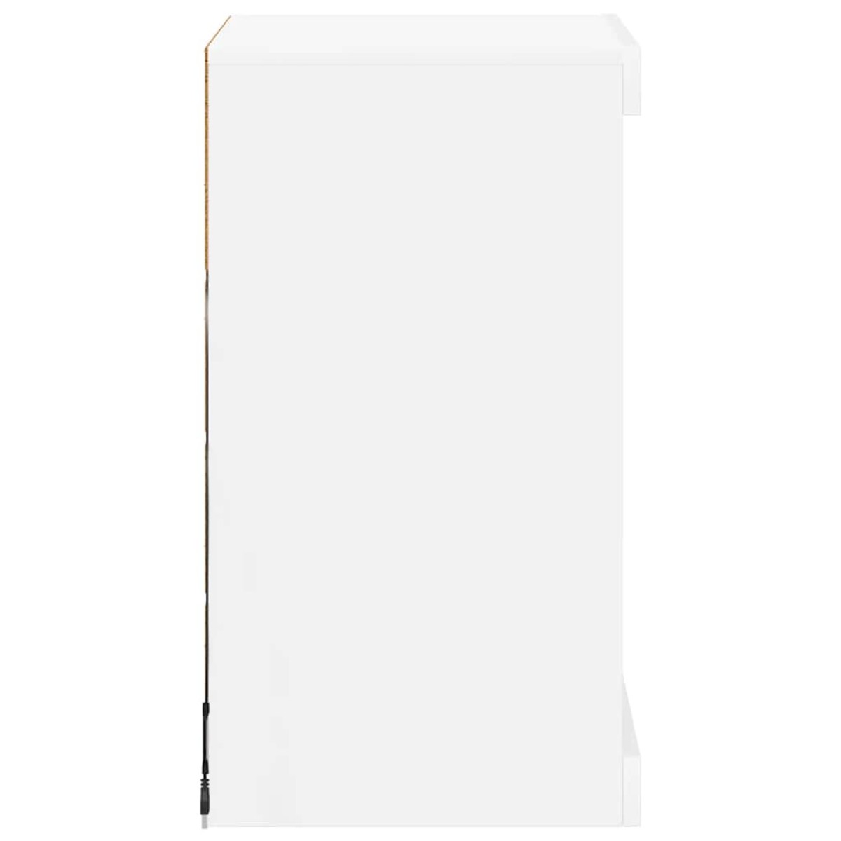 vidaXL Μπουφές με Φώτα LED Λευκός 41 x 37 x 67 εκ.