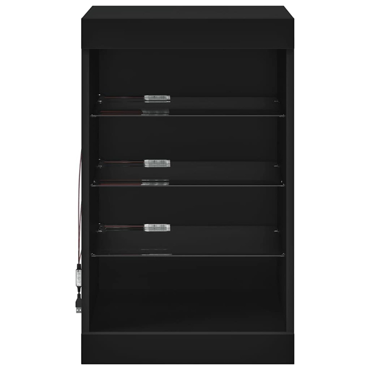 vidaXL Μπουφές με Φώτα LED Μαύρος 41 x 37 x 67 εκ.