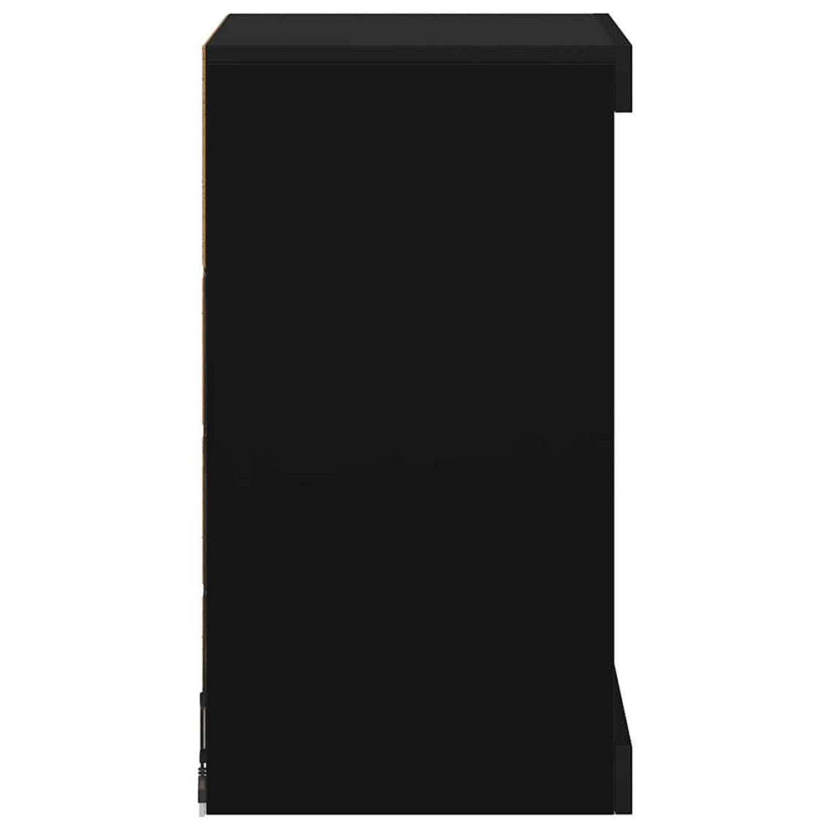 vidaXL Μπουφές με Φώτα LED Μαύρος 41 x 37 x 67 εκ.