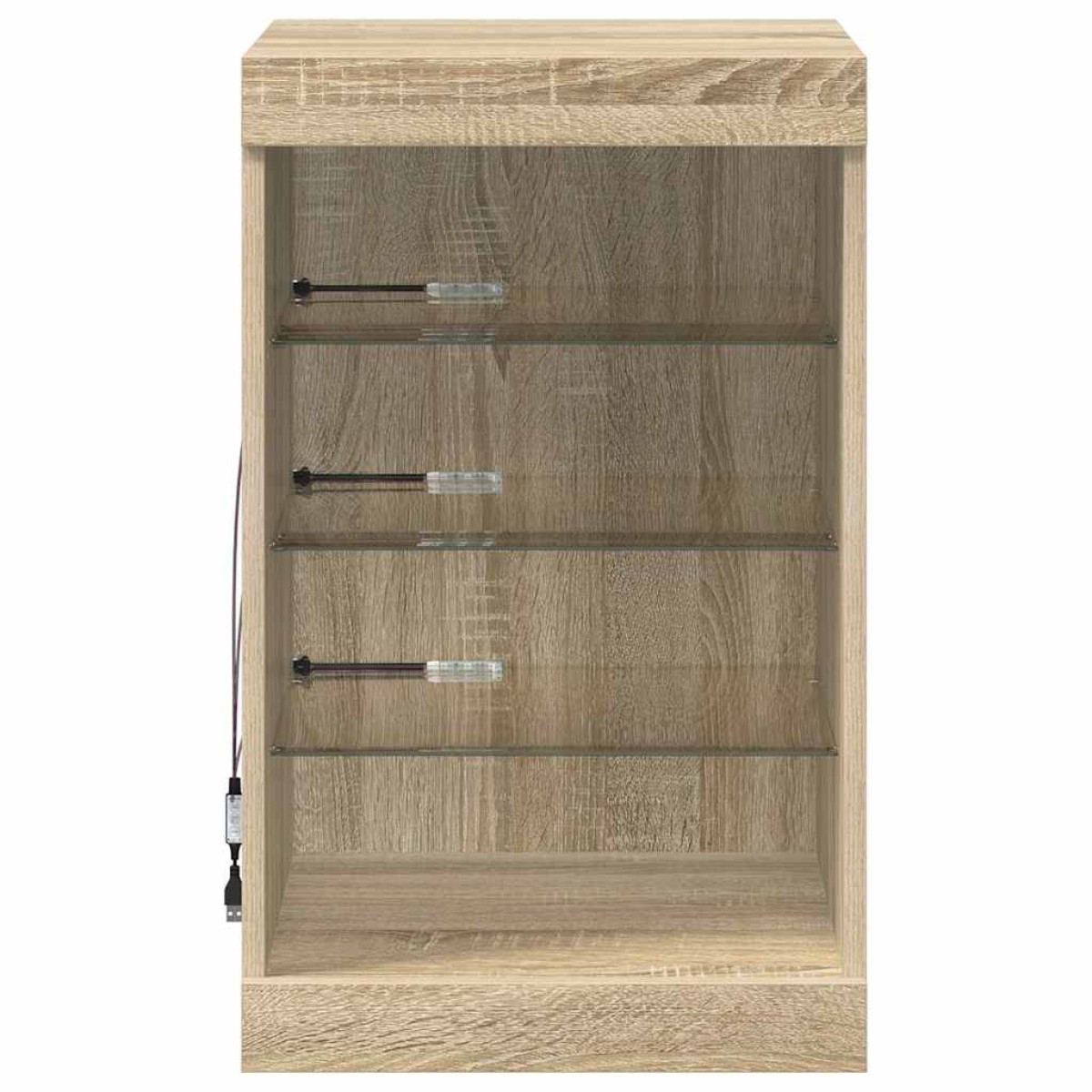 vidaXL Μπουφές με LED Sonoma Δρυς 41 x 37 x 67 εκ.