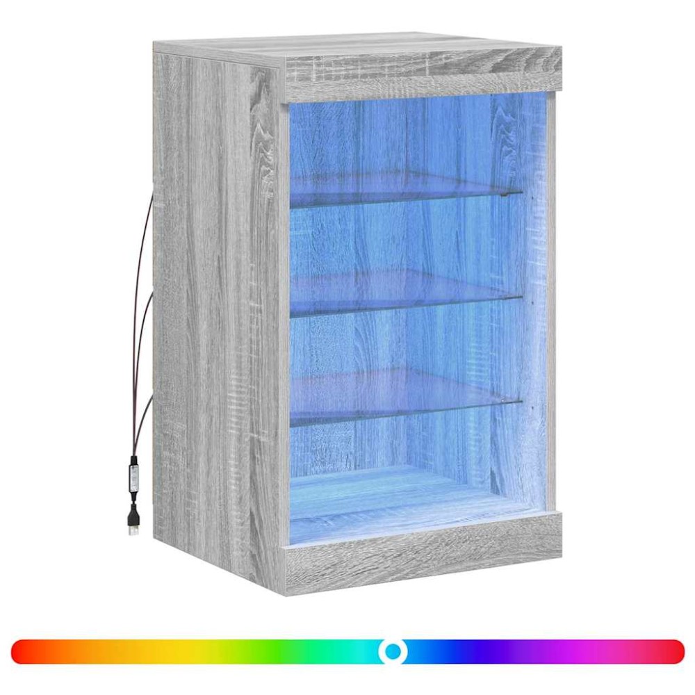 vidaXL Μπουφές με LED Γκρι Sonoma 41 x 37 x 67 εκ.