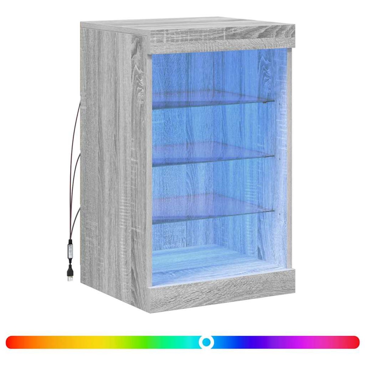 vidaXL Μπουφές με LED Γκρι Sonoma 41 x 37 x 67 εκ.