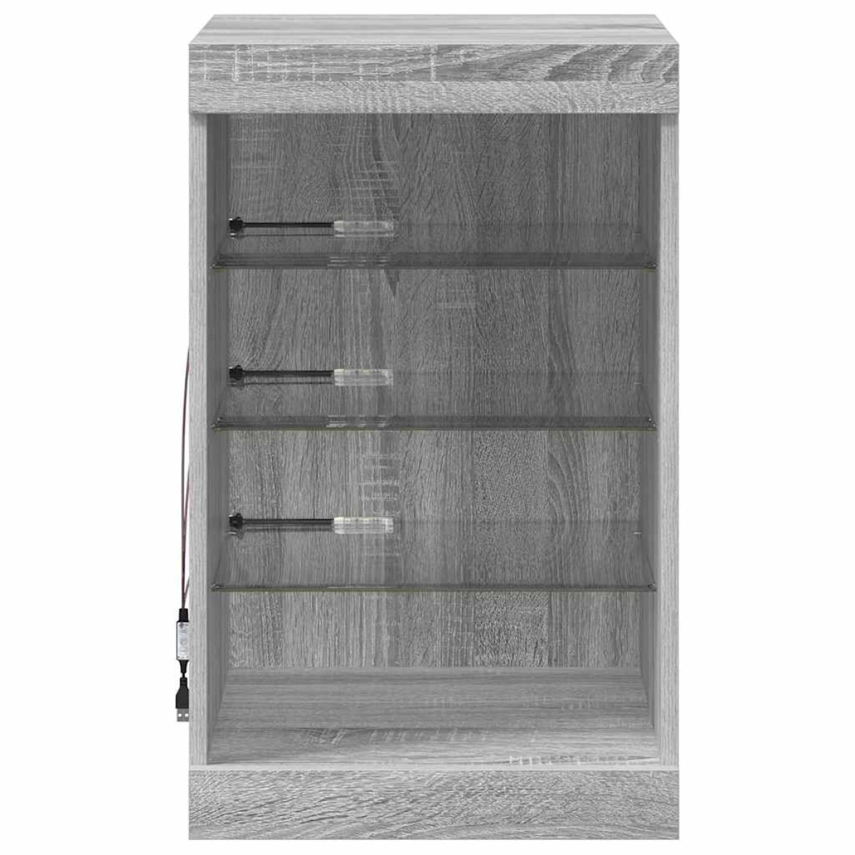 vidaXL Μπουφές με LED Γκρι Sonoma 41 x 37 x 67 εκ.
