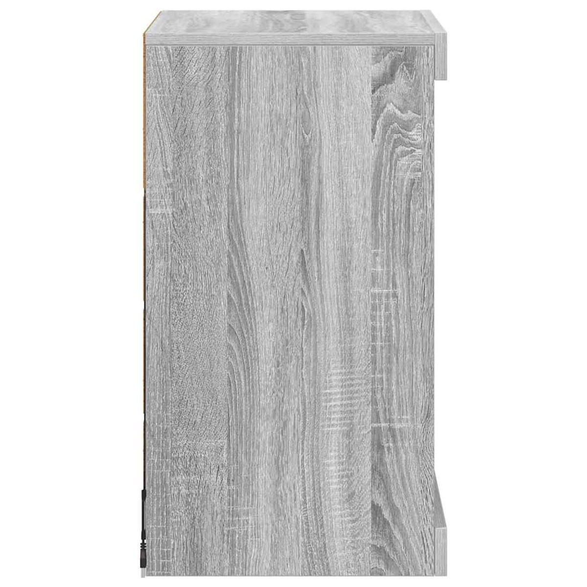 vidaXL Μπουφές με LED Γκρι Sonoma 41 x 37 x 67 εκ.
