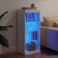 vidaXL Μπουφές με Φώτα LED Λευκός 41 x 37 x 100 εκ.
