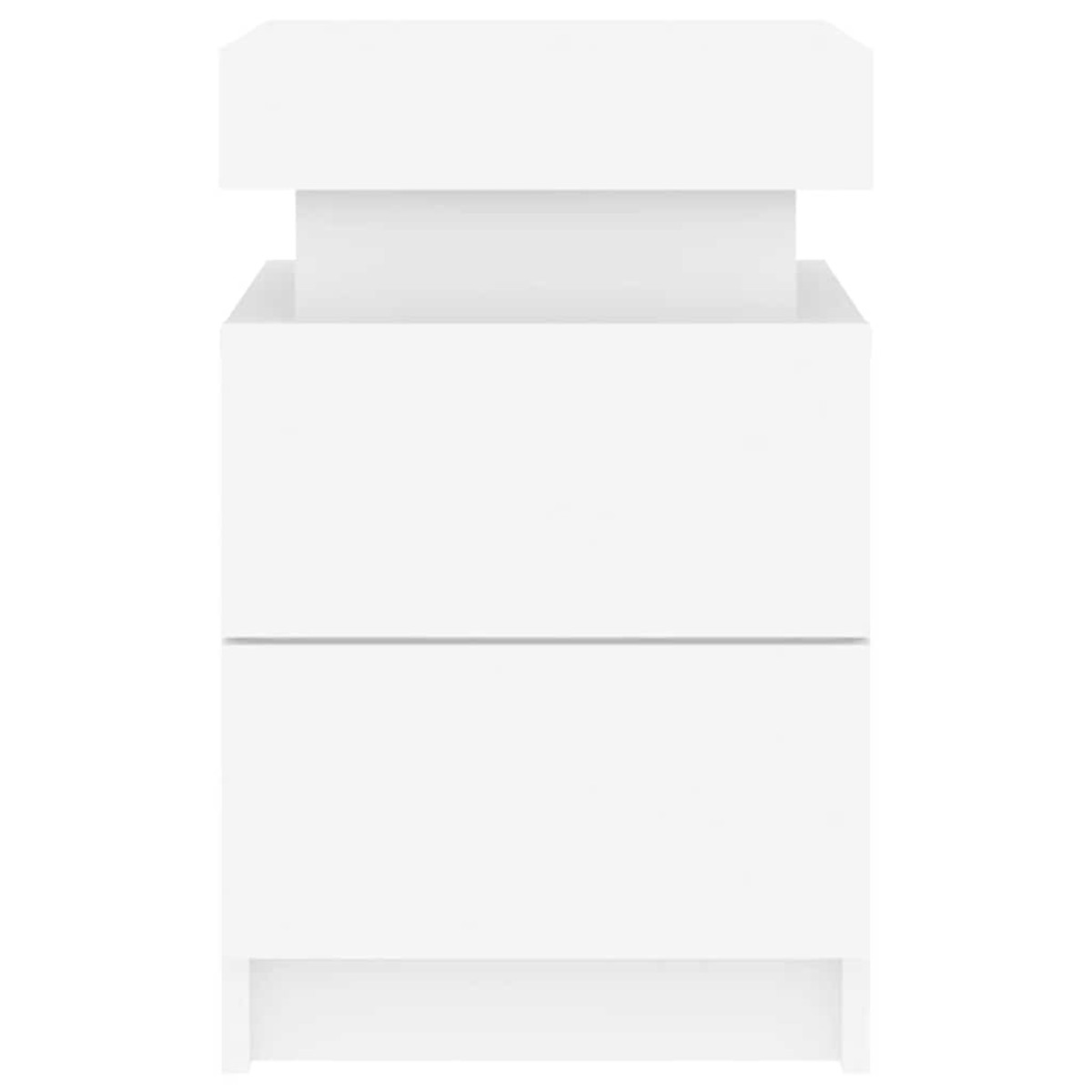 vidaXL Κομοδίνο με Φώτα LED Λευκό 35 x 39 x 55 εκ.