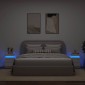 vidaXL Κομοδίνα με Φώτα LED 2 Τεμ. Λευκά 35 x 39 x 55 εκ.