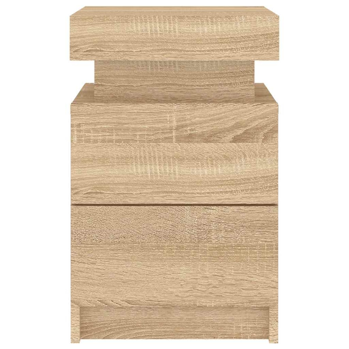 vidaXL Κομοδίνο με Φώτα LED Sonoma Δρυς 35 x 39 x 55 εκ.