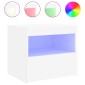 vidaXL Κομοδίνο με Φώτα LED Λευκό 50 x 40 x 45 εκ.
