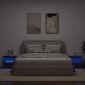 vidaXL Κομοδίνα με Φώτα LED 2 τεμ. Μαύρα 50 x 40 x 45 εκ.
