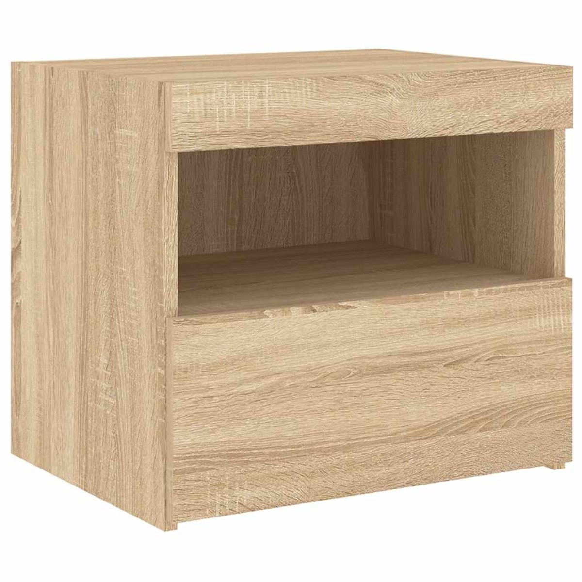 vidaXL Κομοδίνα με Φώτα LED 2 τεμ. Sonoma Δρυς 50x40x45 εκ.