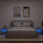 vidaXL Κομοδίνα με Φώτα LED 2 τεμ. Γκρι Σκυροδέματος 50x40x45 εκ.