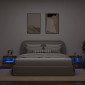 vidaXL Κομοδίνα με Φώτα LED 2 τεμ. Καπνιστή Δρυς 50x40x45 εκ.
