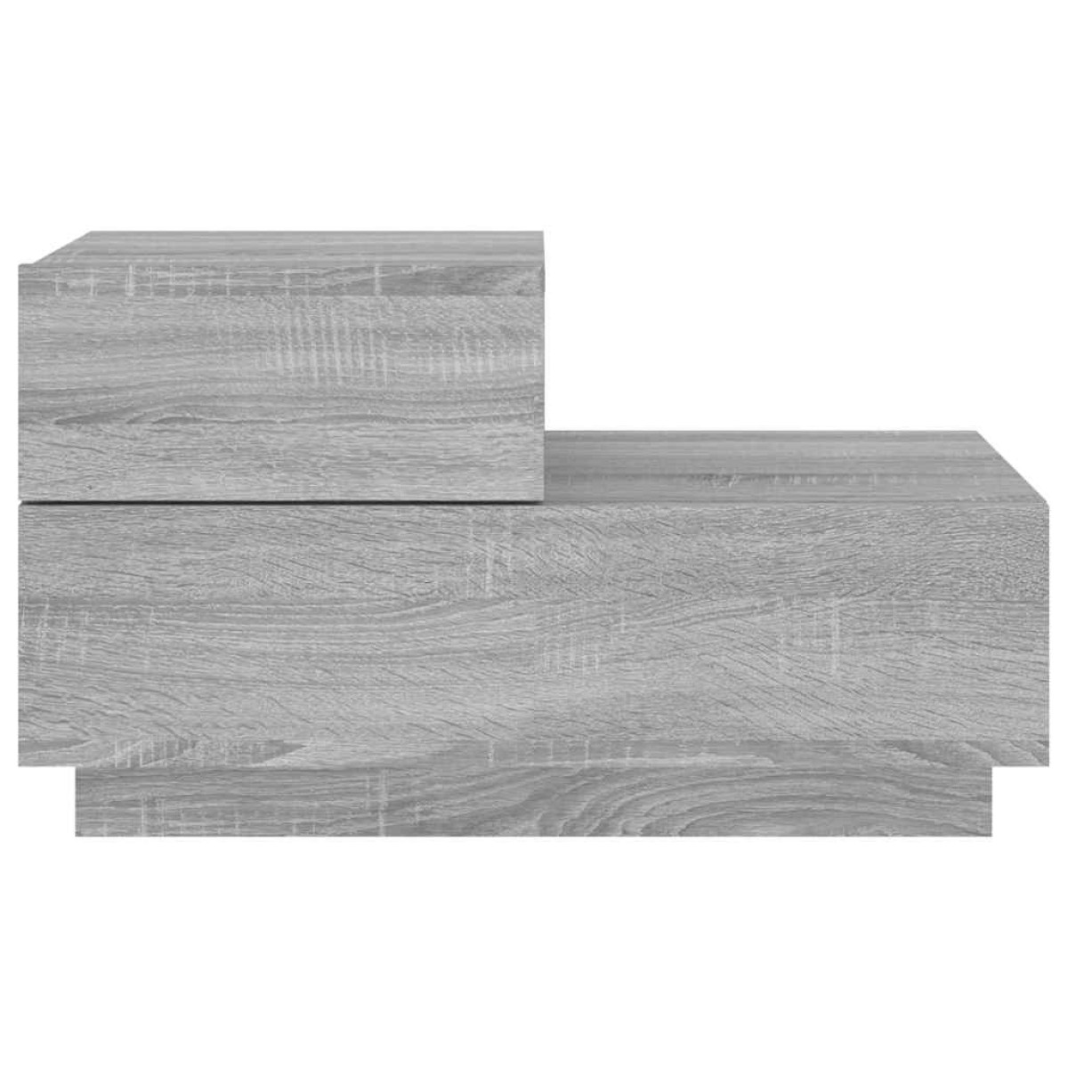 vidaXL Κομοδίνο με Φώτα LED Γκρι Sonoma 70 x 36 x 40,5 εκ.
