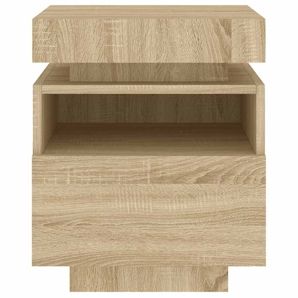 vidaXL Κομοδίνο με Φώτα LED Sonoma Δρυς 40 x 39 x 48,5 εκ.
