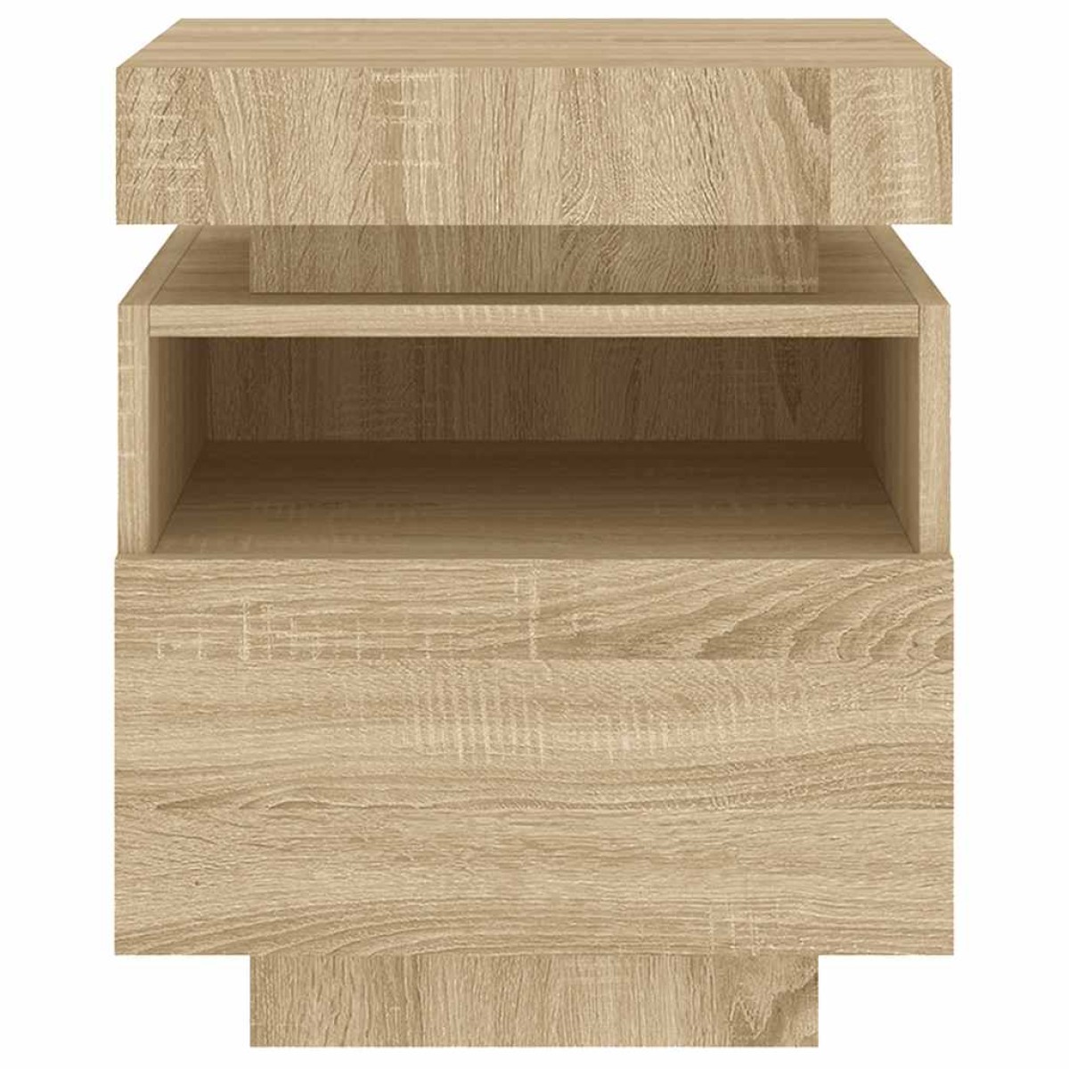 vidaXL Κομοδίνα με Φώτα LED 2 τεμ. Sonoma Δρυς 40x39x48,5 εκ.