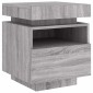 vidaXL Κομοδίνα με Φώτα LED 2 τεμ. Γκρι Sonoma 40x39x48,5 εκ.