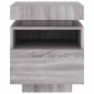 vidaXL Κομοδίνα με Φώτα LED 2 τεμ. Γκρι Sonoma 40x39x48,5 εκ.