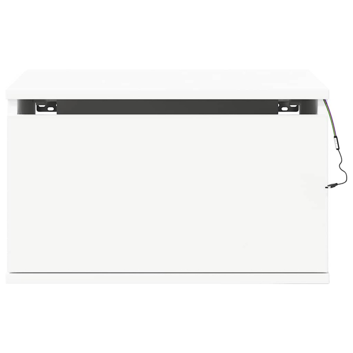 vidaXL Κομοδίνο Επιτοίχιο με Φώτα LED Λευκό