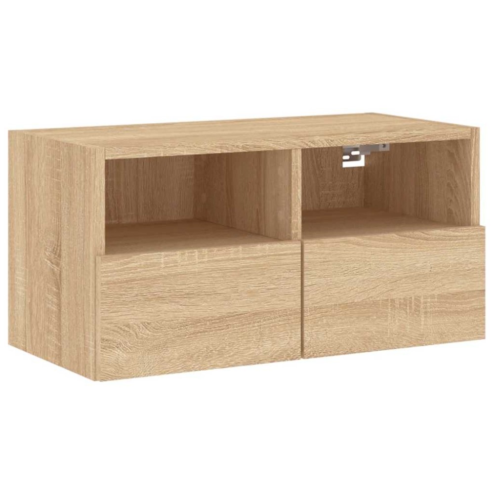 vidaXL Ντουλάπι Τοίχου Τηλεόρασης Sonoma Δρυς 60x30x30 εκ. Επεξ. Ξύλο