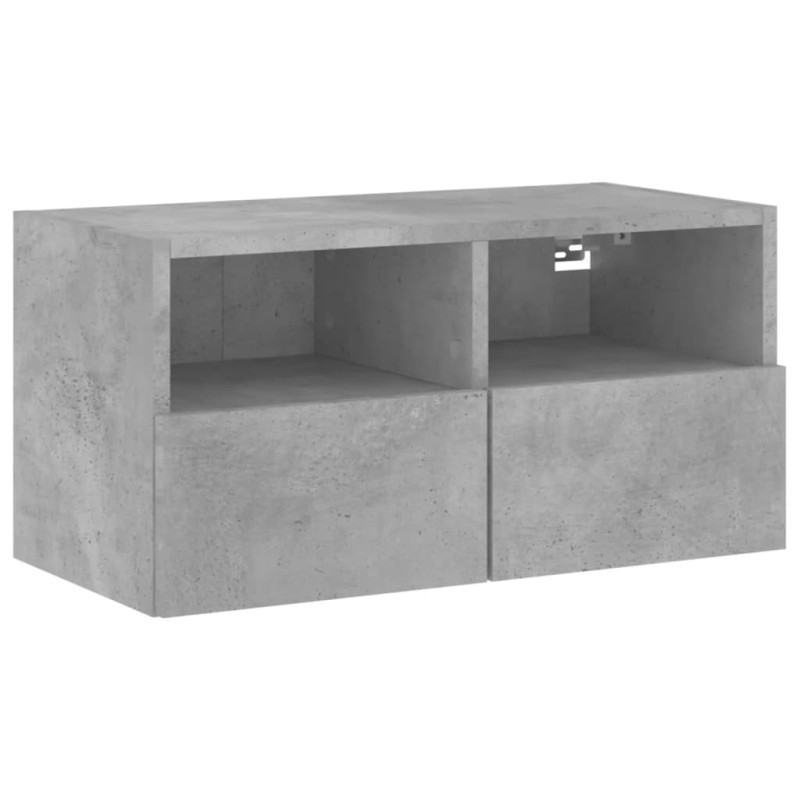 vidaXL Ντουλάπι Τοίχου Τηλεόρασης Γκρι Σκυρ. 60x30x30εκ. Επεξ. Ξύλο