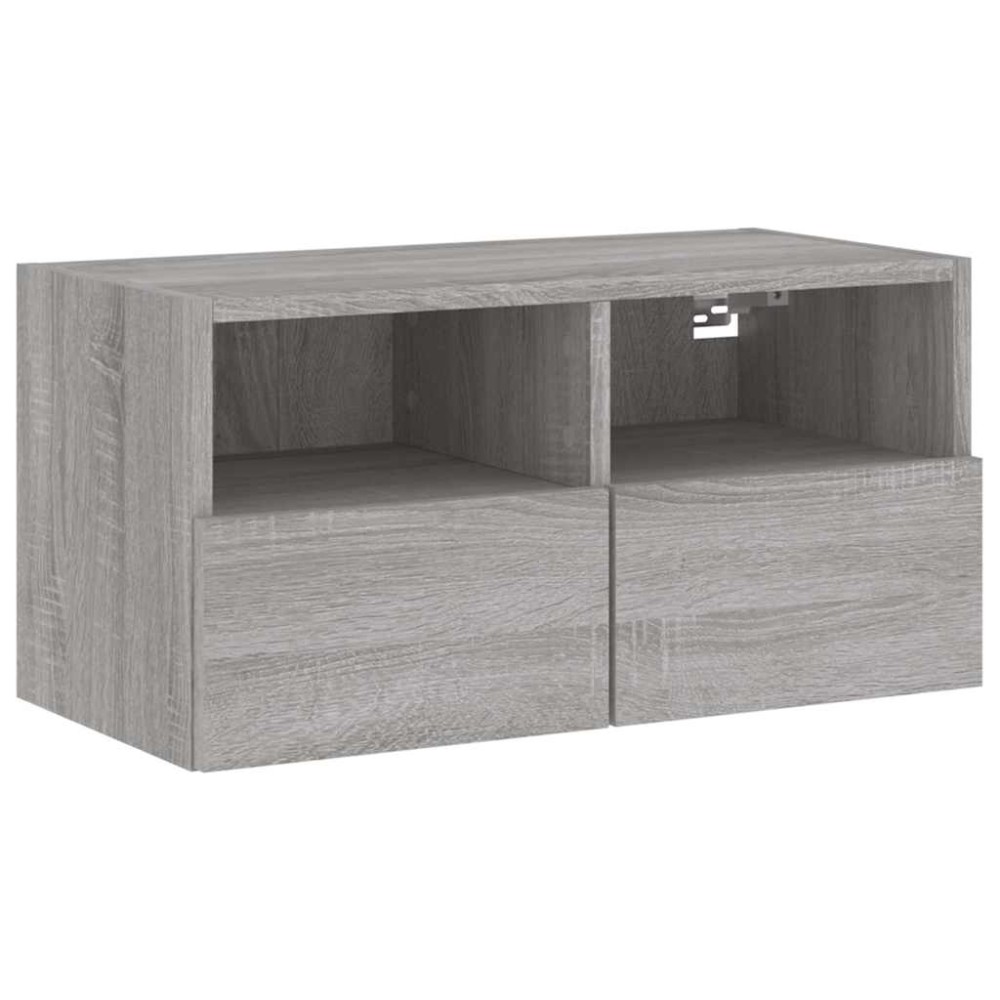 vidaXL Ντουλάπι Τοίχου Τηλεόρασης Γκρι Sonoma 60x30x30εκ Επεξ Ξύλο
