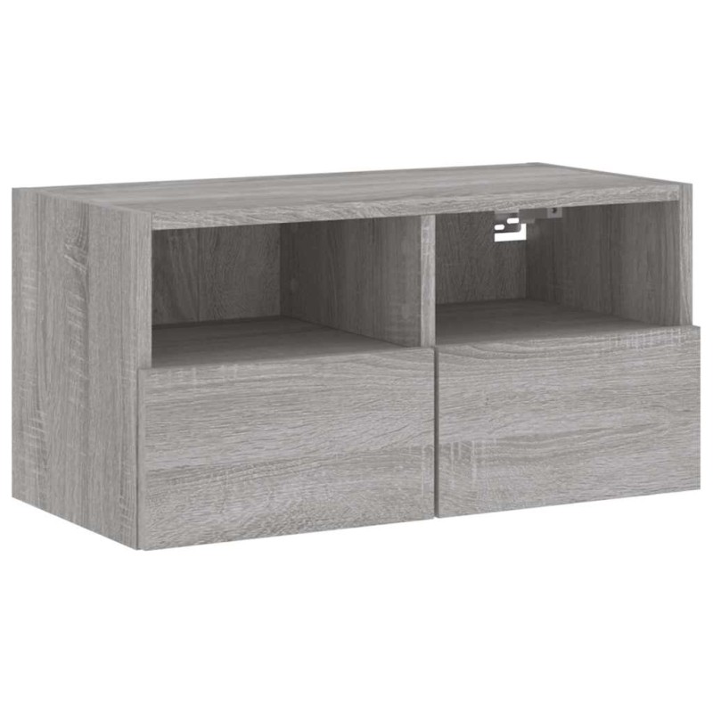 vidaXL Ντουλάπι Τοίχου Τηλεόρασης Γκρι Sonoma 60x30x30εκ Επεξ Ξύλο